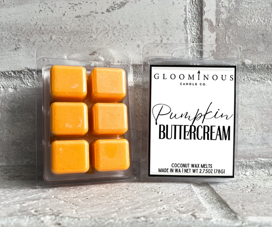 Pumpkin Buttercream Shimmer Wax Melts Halloween Collection - Spicy Pumpkin Cupcake & Vanilla Frosting