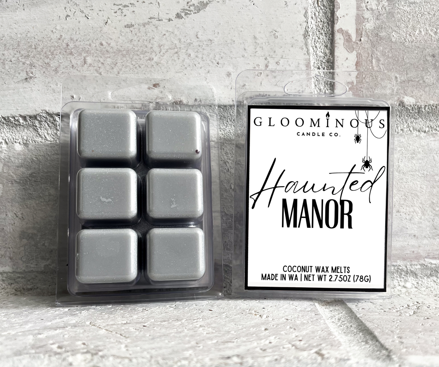 Haunted Manor Shimmer Wax Melts Halloween Collection - Smoky Abandoned House, Plum Tree and Vanilla