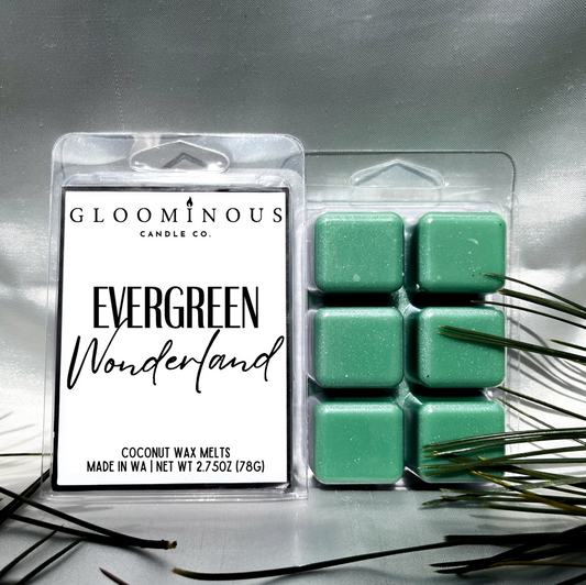 Evergreen Wonderland Shimmer Wax Melts - Misty Forrest & Washington Apple